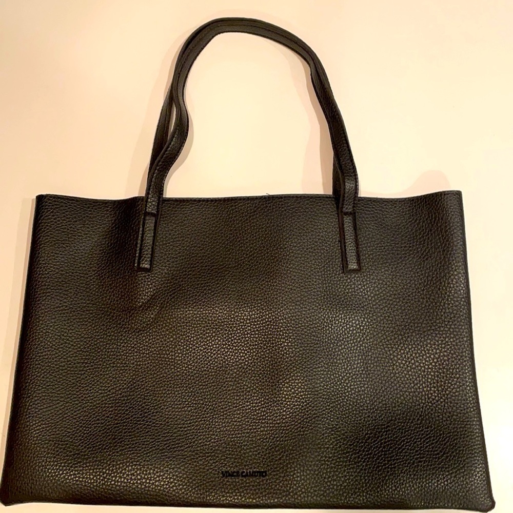 SOFT Vince Camuto black leather tote